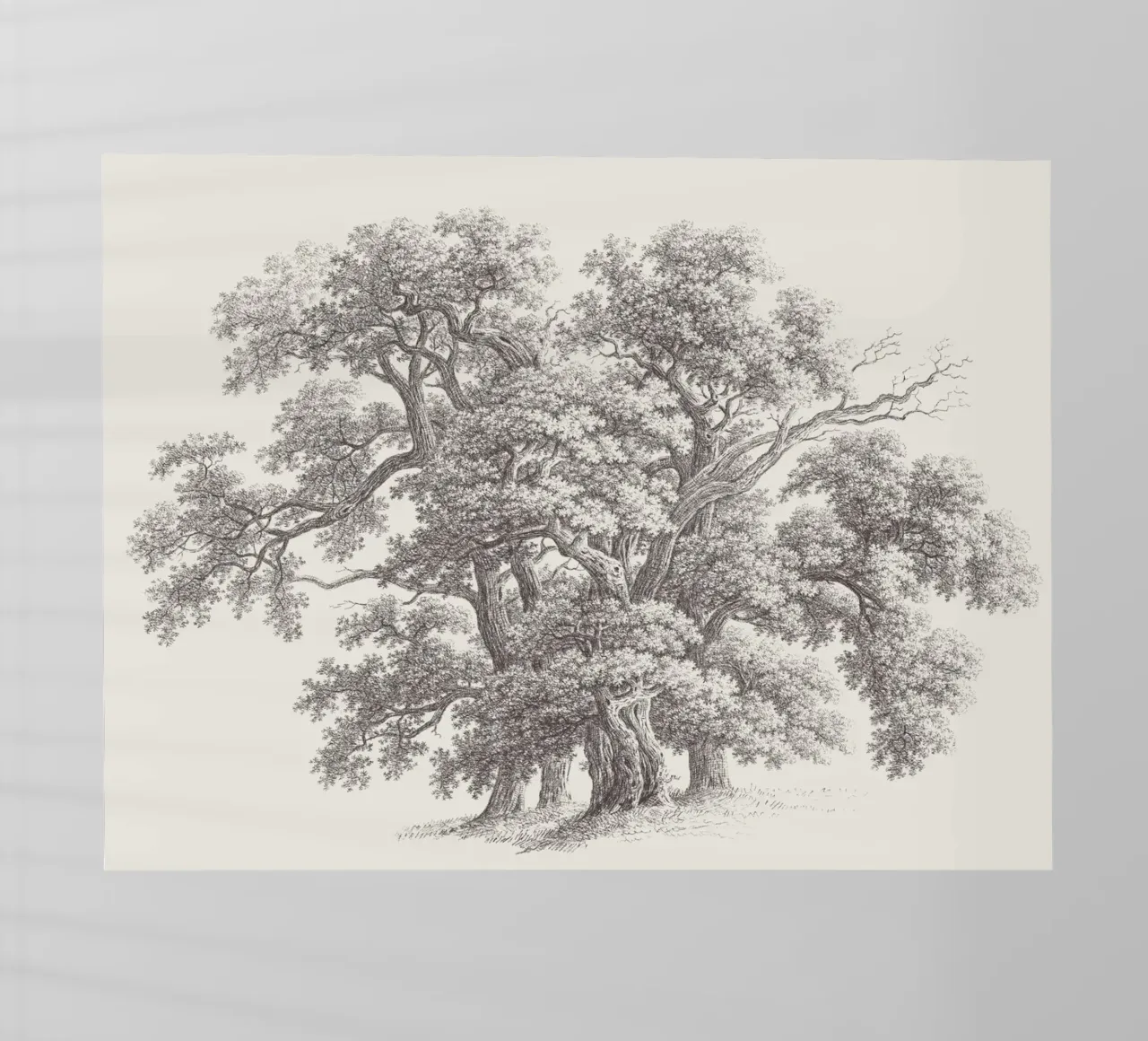 Tree Sketch - Oak Group pellicola backlit da apoloprints