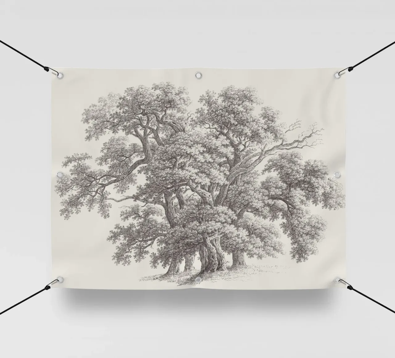 Tree Sketch - Oak Group telo in pvc da apoloprints