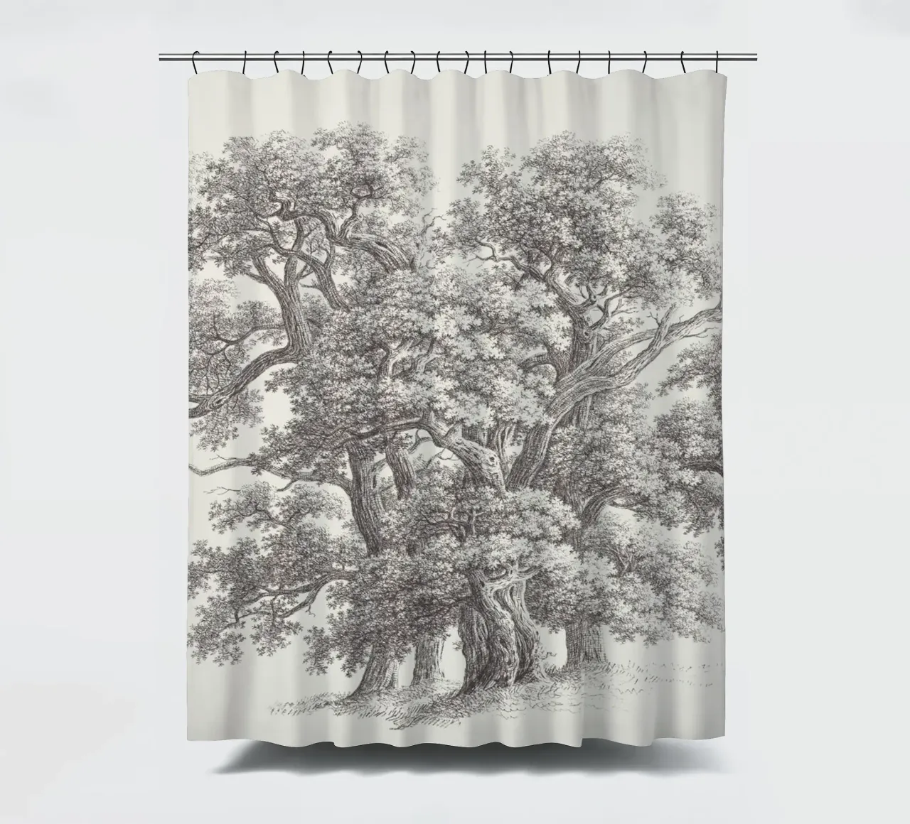 Tree Sketch - Oak Group tenda da doccia da apoloprints