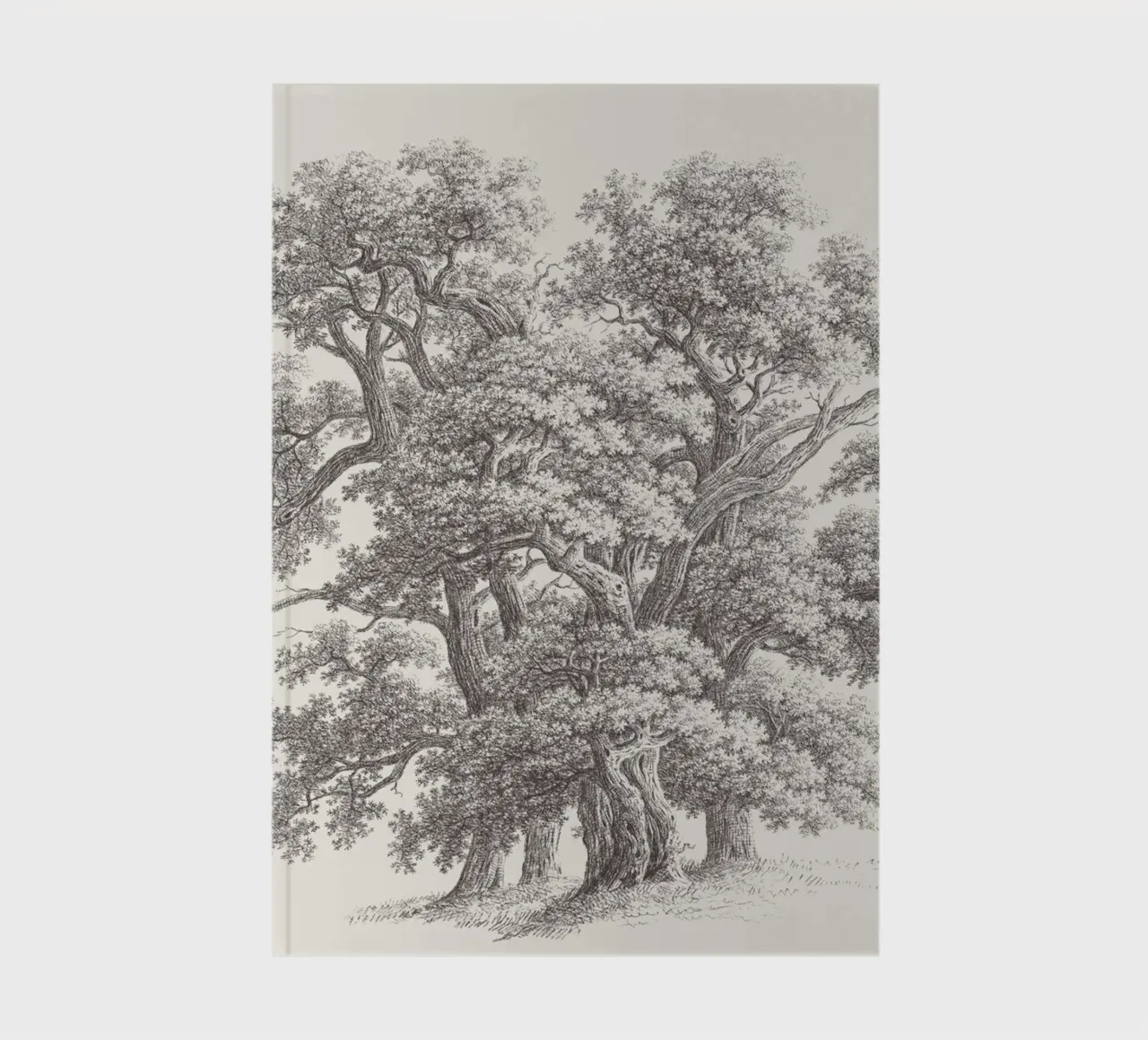 Tree Sketch - Oak Group notebook by apoloprints