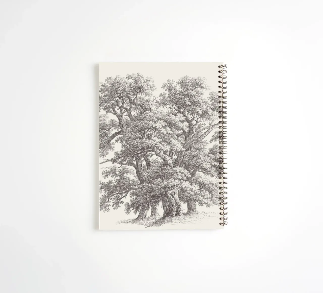 Tree Sketch - Oak Group spiral notebook by apoloprints