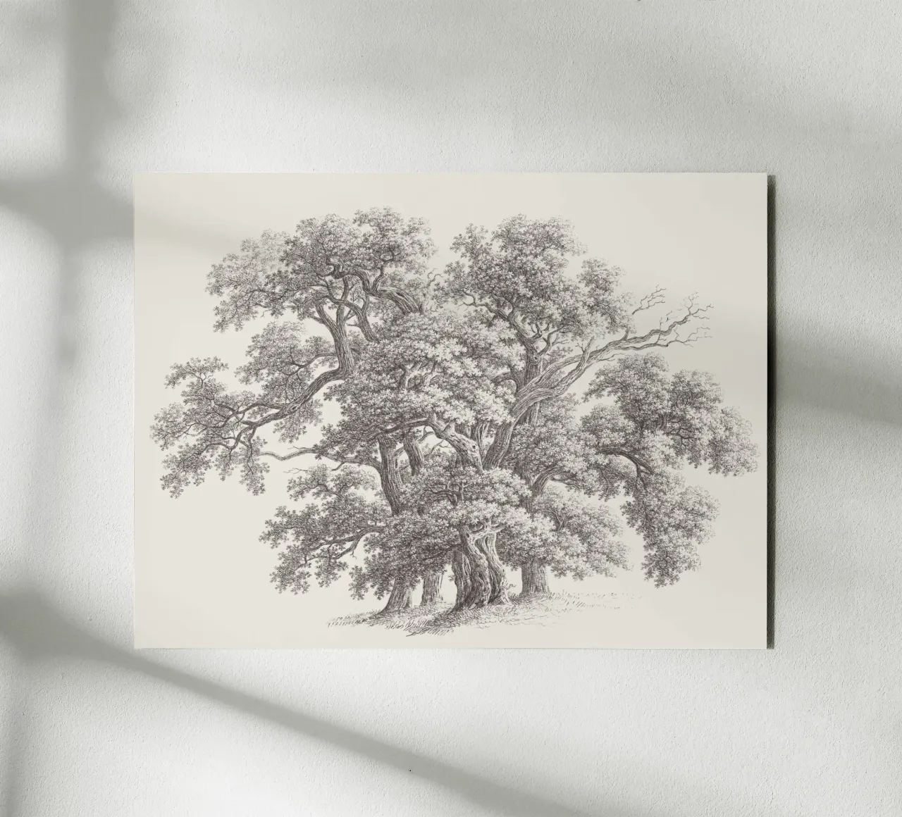 Tree Sketch - Oak Group alluminio dibond da apoloprints