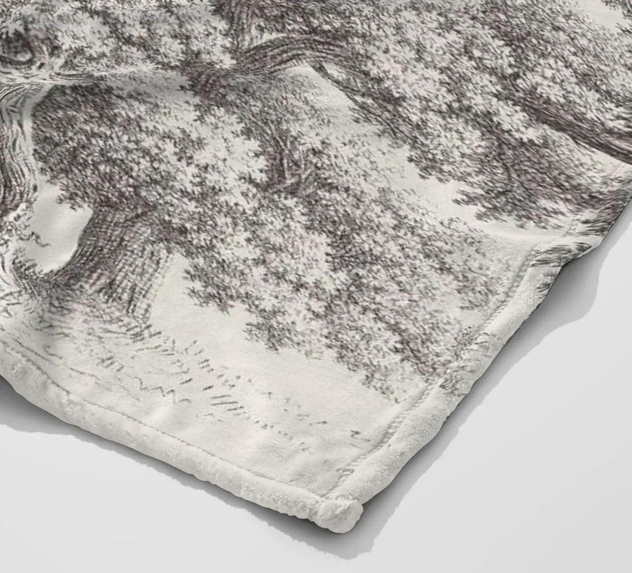 Tree Sketch - Oak Group coperta in pile da apoloprints