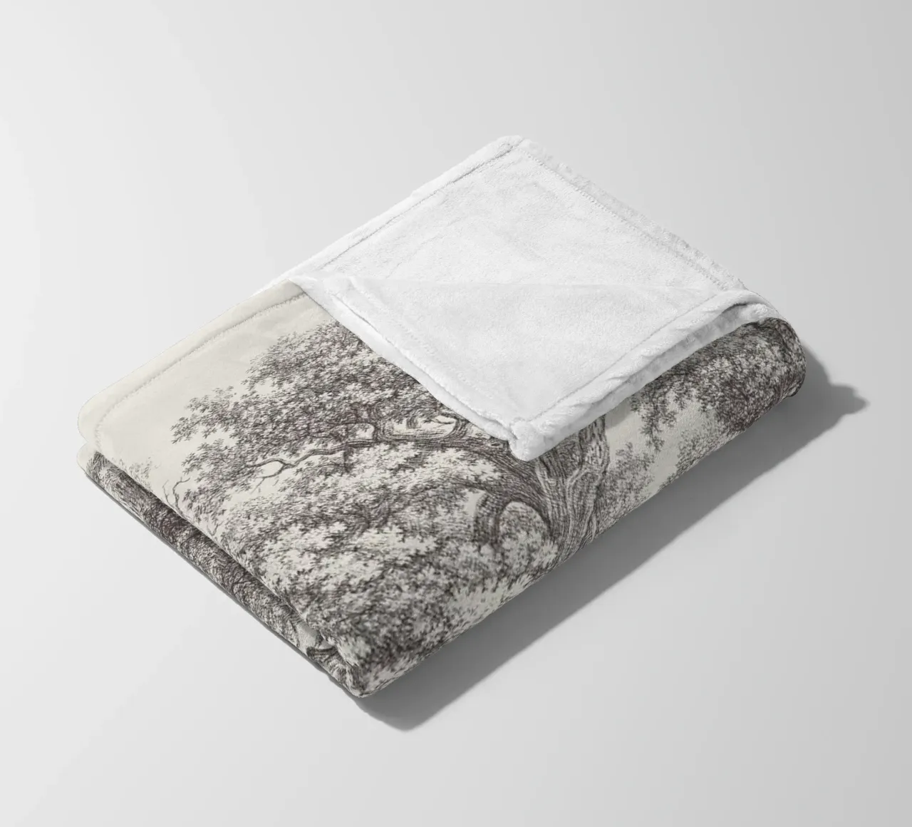 Tree Sketch - Oak Group coperta in pile da apoloprints