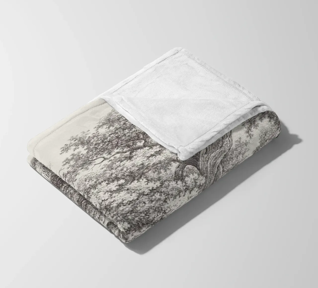 Tree Sketch - Oak Group coperta in pile da apoloprints