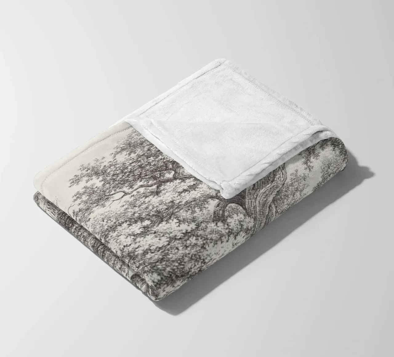 Tree Sketch - Oak Group coperta in pile da apoloprints