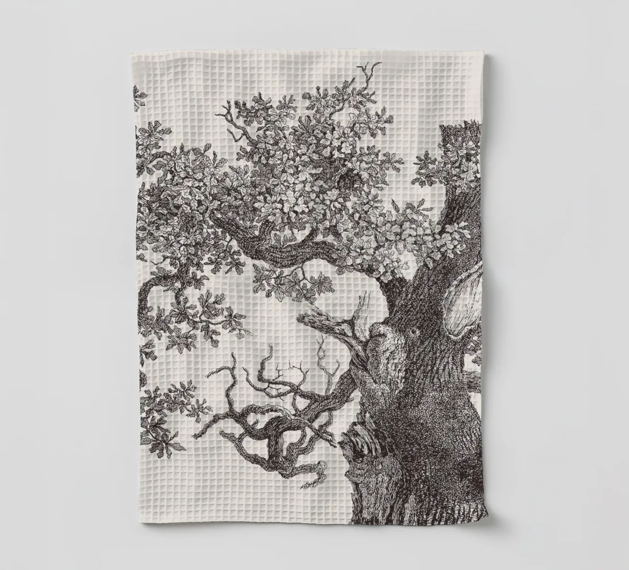 Oak Tree Top tea towel by apoloprints
