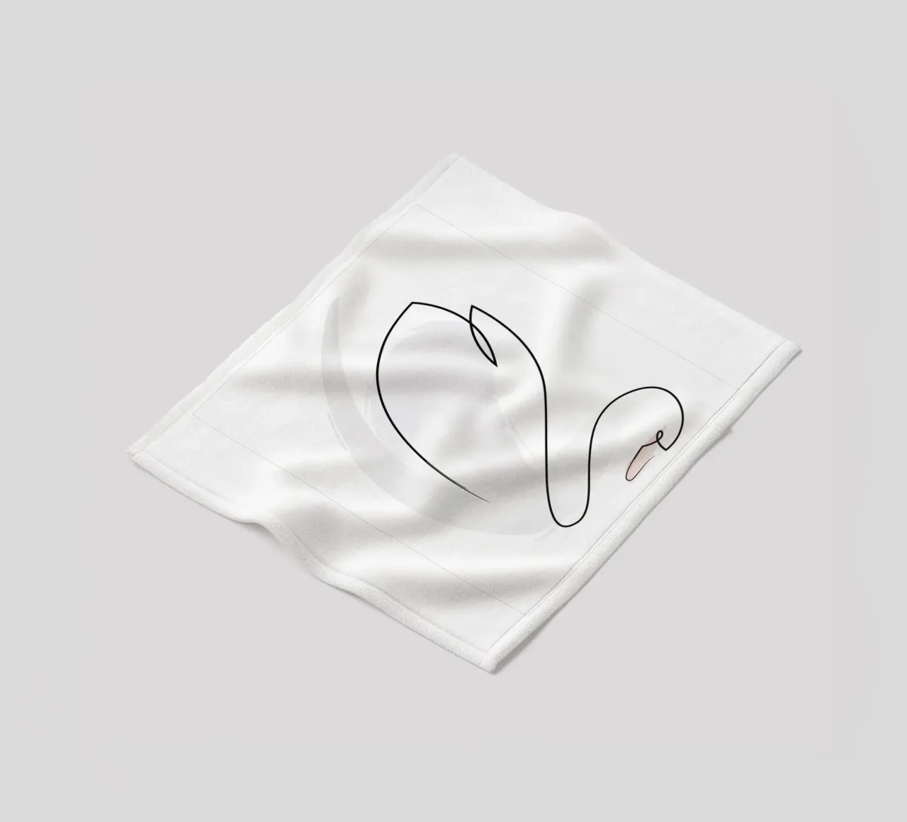 Cigno a una linea coperta in pile da Addillum
