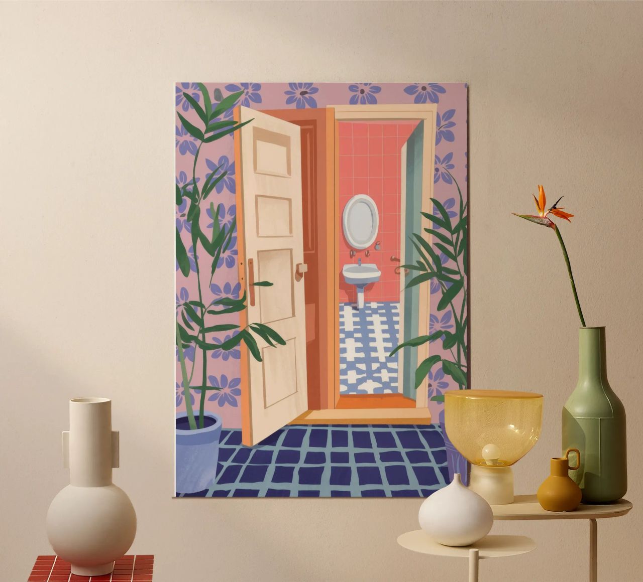 Pastell Rückzug Poster von Artie Shifa