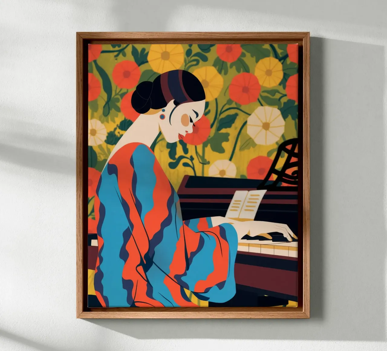 Piano Melody tela con Cornice a cassetta da Artie Shifa