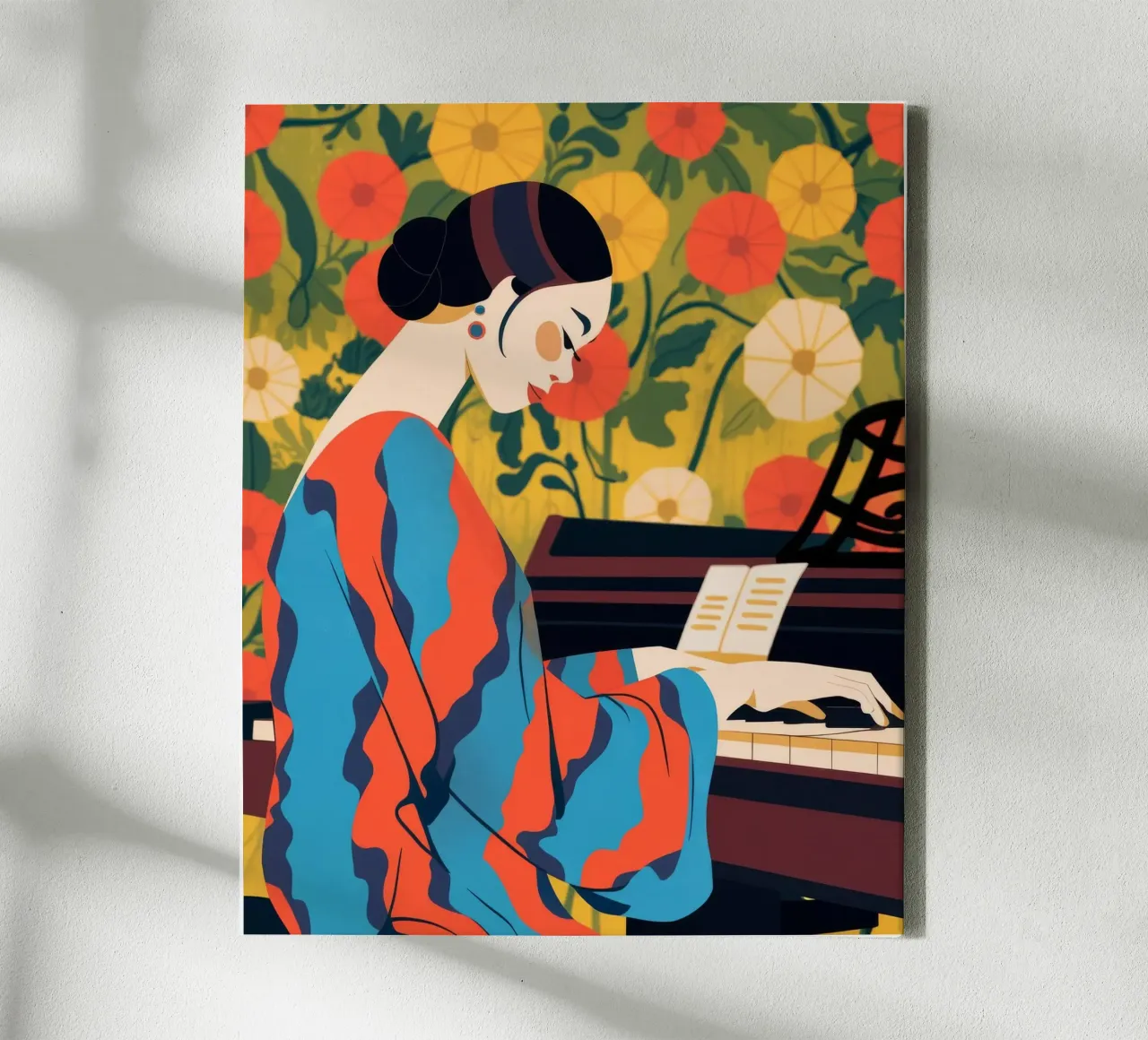 Piano Melody tela con Cornice a cassetta da Artie Shifa