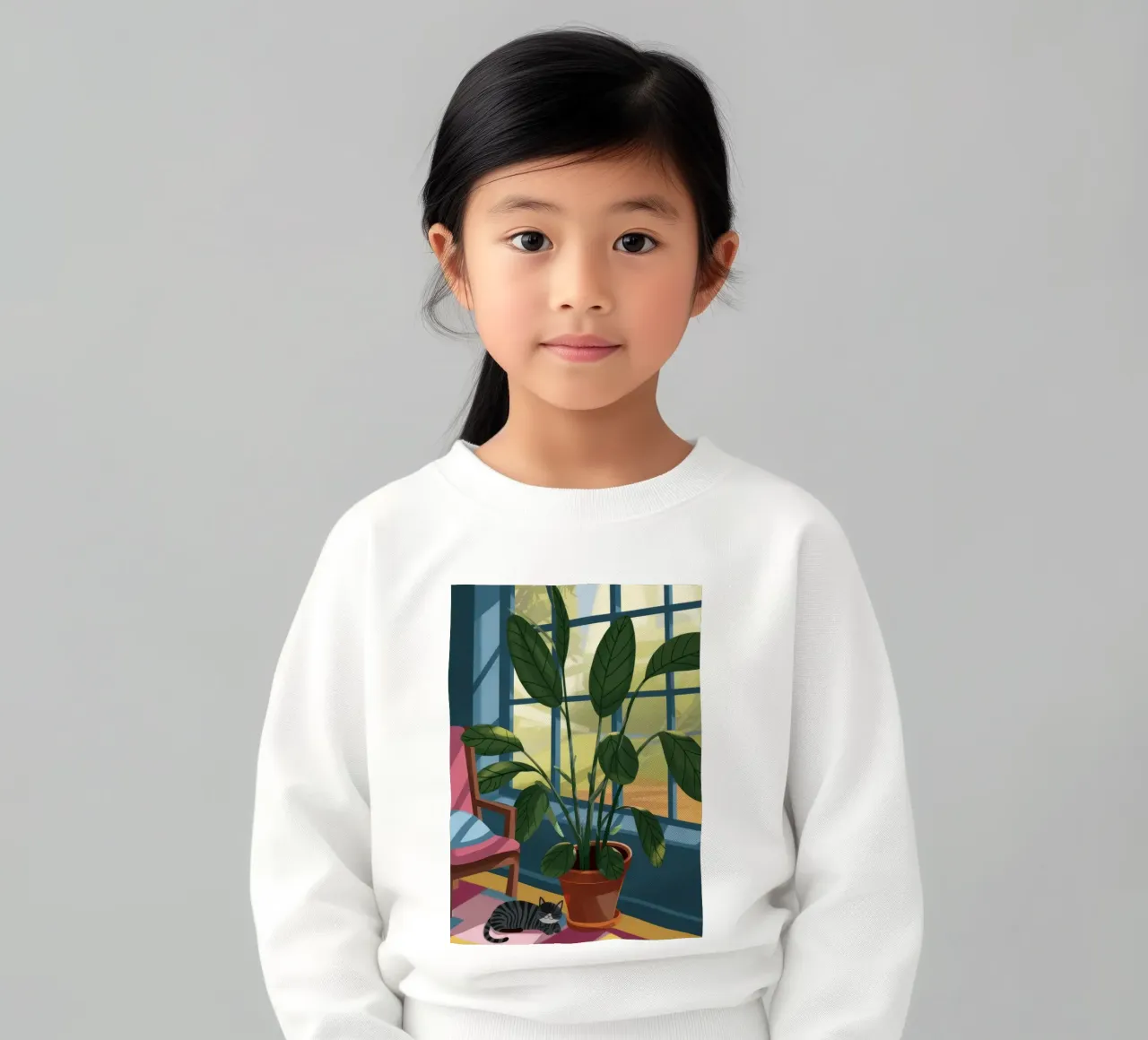 Plant harbour kids sweatshirt by Artie Shifa
