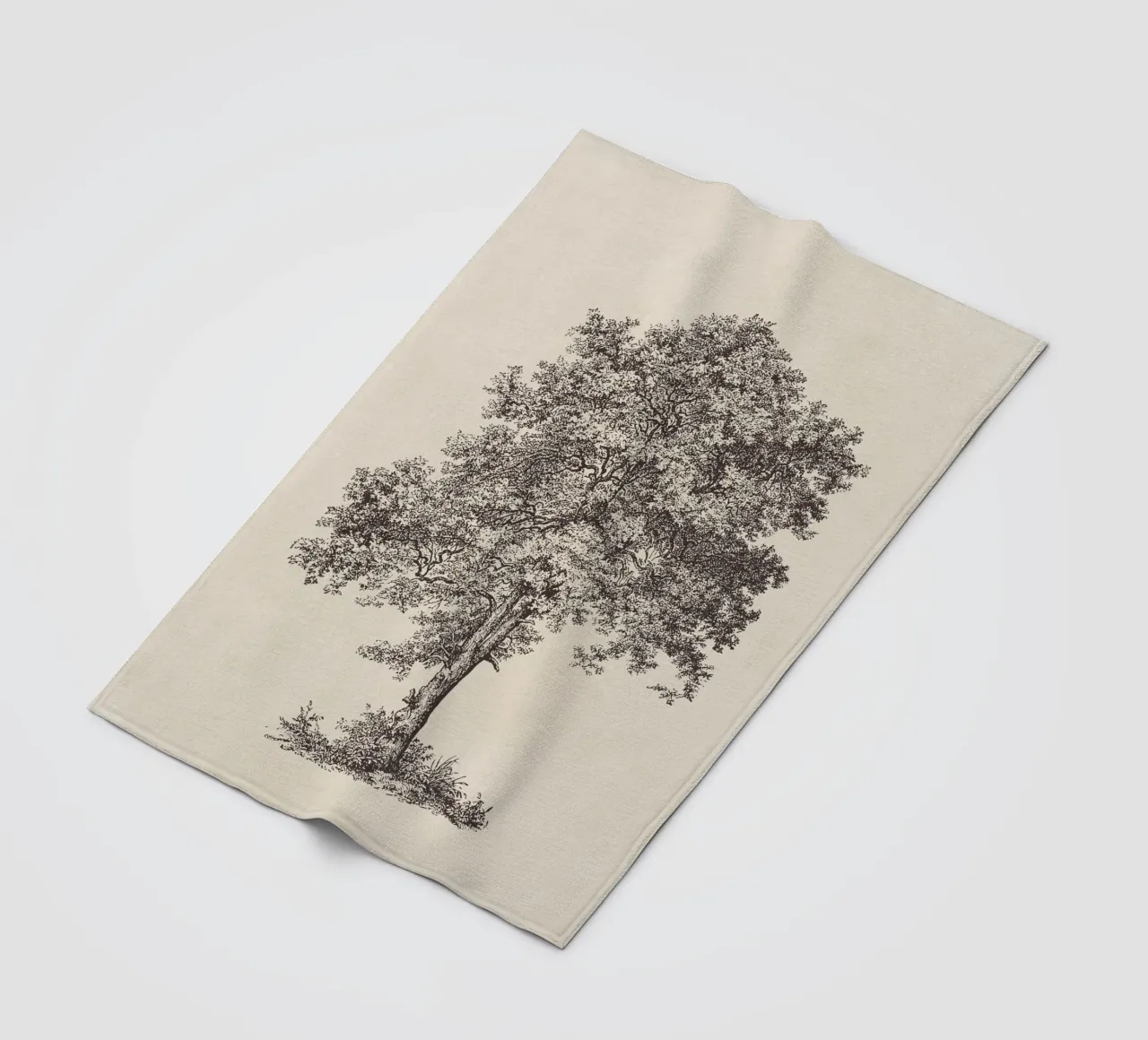Tree Sketch - Sycamore Maple Fleecedecke von apoloprints