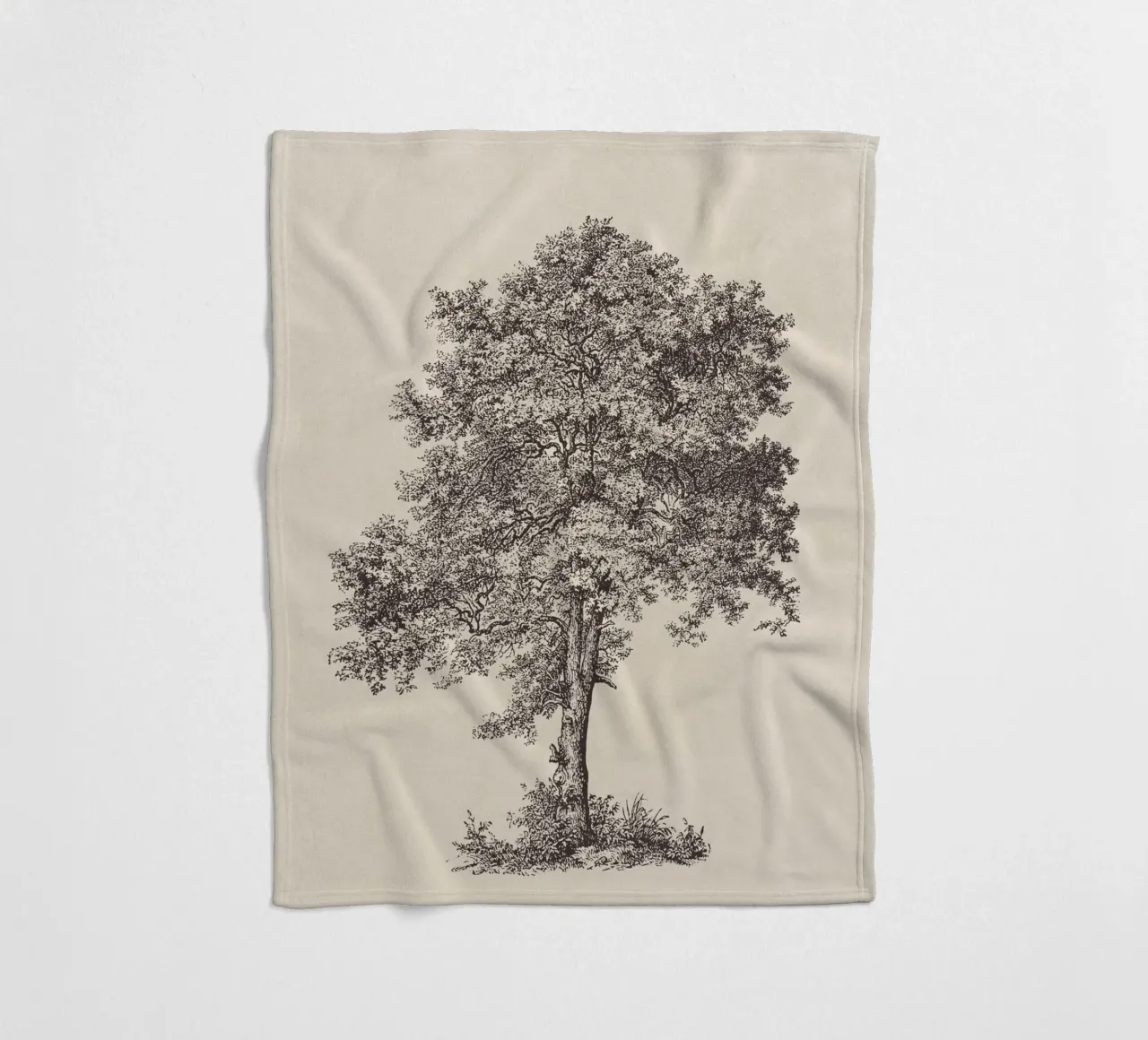 Tree Sketch - Sycamore Maple Fleecedecke von apoloprints