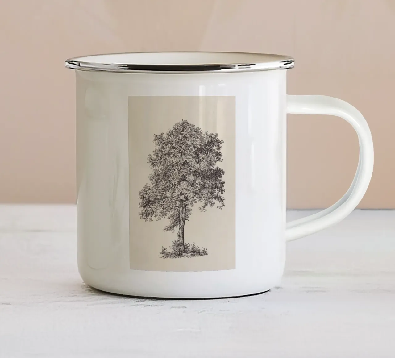 Tree Sketch - Sycamore Maple tazza in smalto da apoloprints