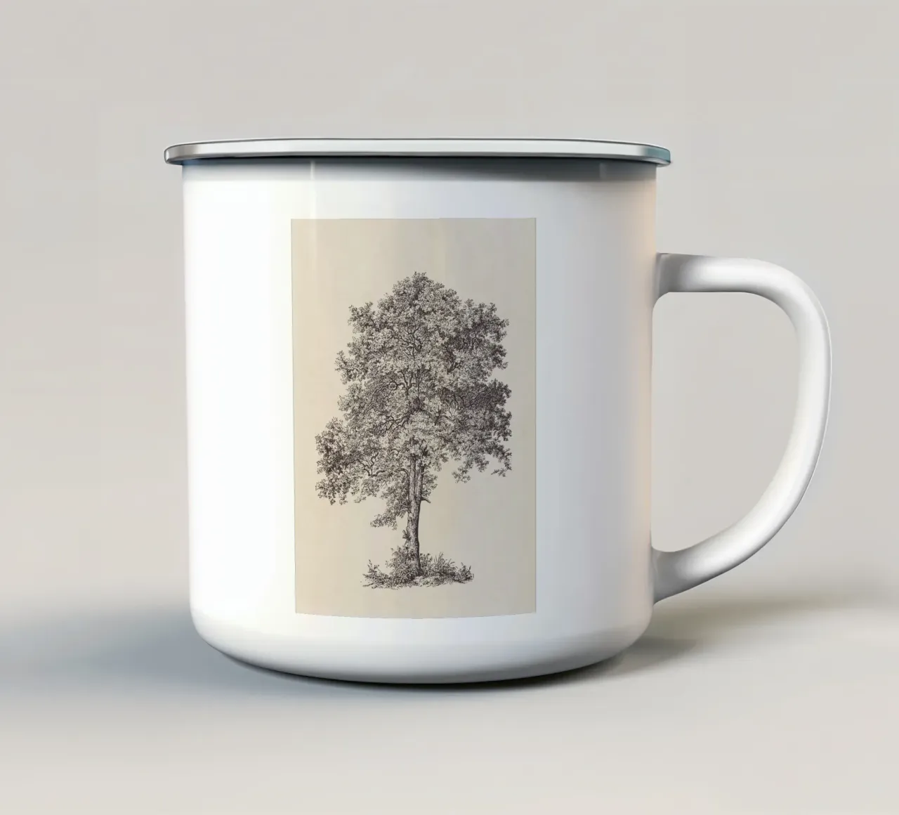 Tree Sketch - Sycamore Maple tazza in smalto da apoloprints