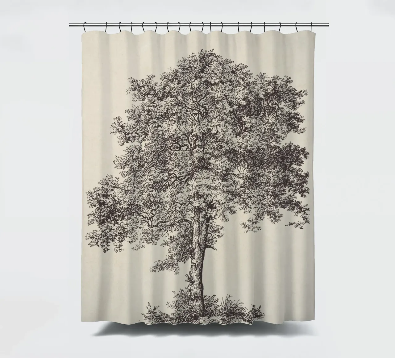 Tree Sketch - Sycamore Maple tenda da doccia da apoloprints