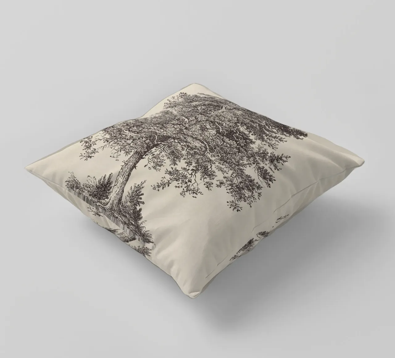 Tree Sketch - Scotch Pine cuscino da apoloprints