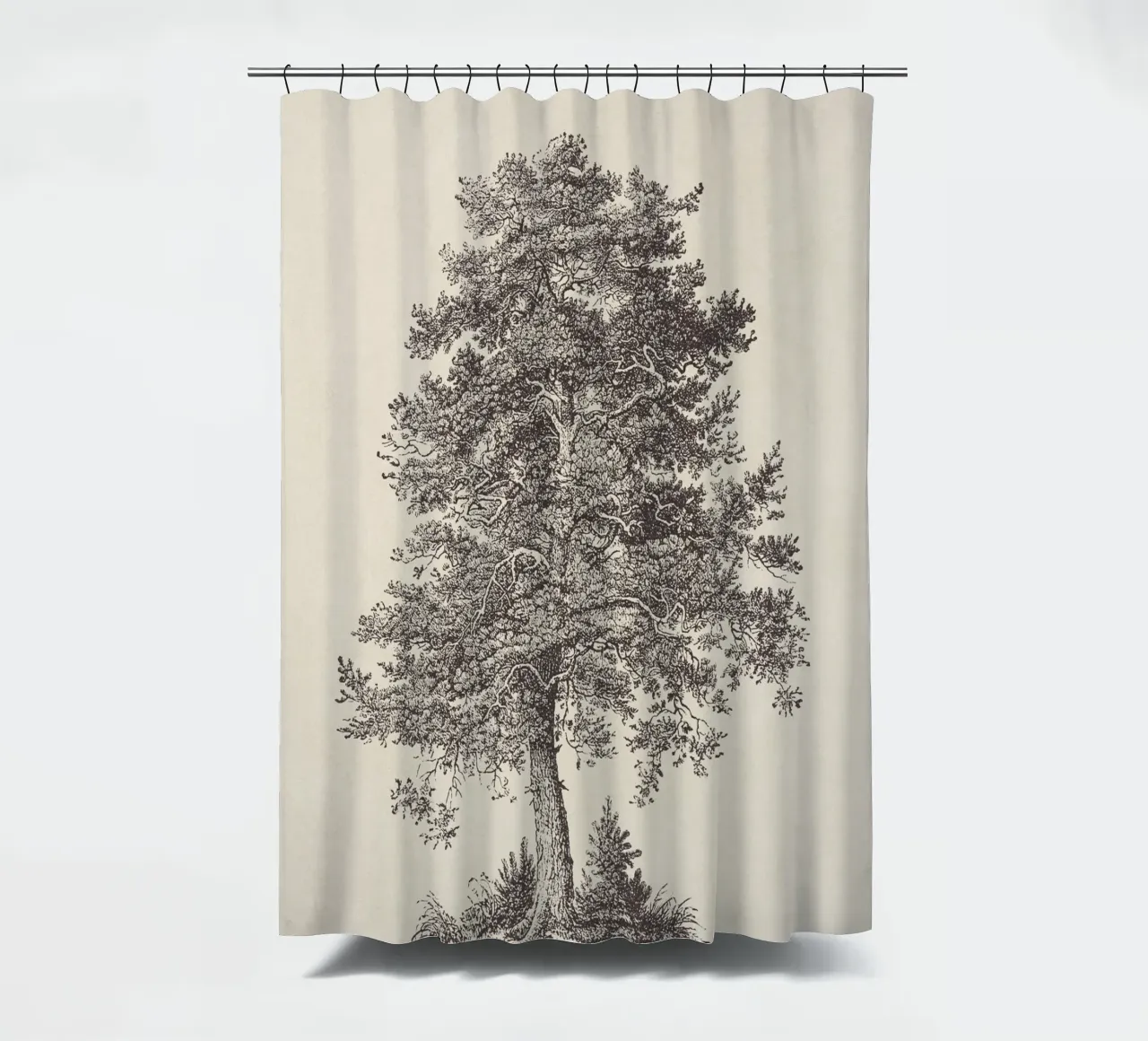 Tree Sketch - Scotch Pine tenda da doccia da apoloprints