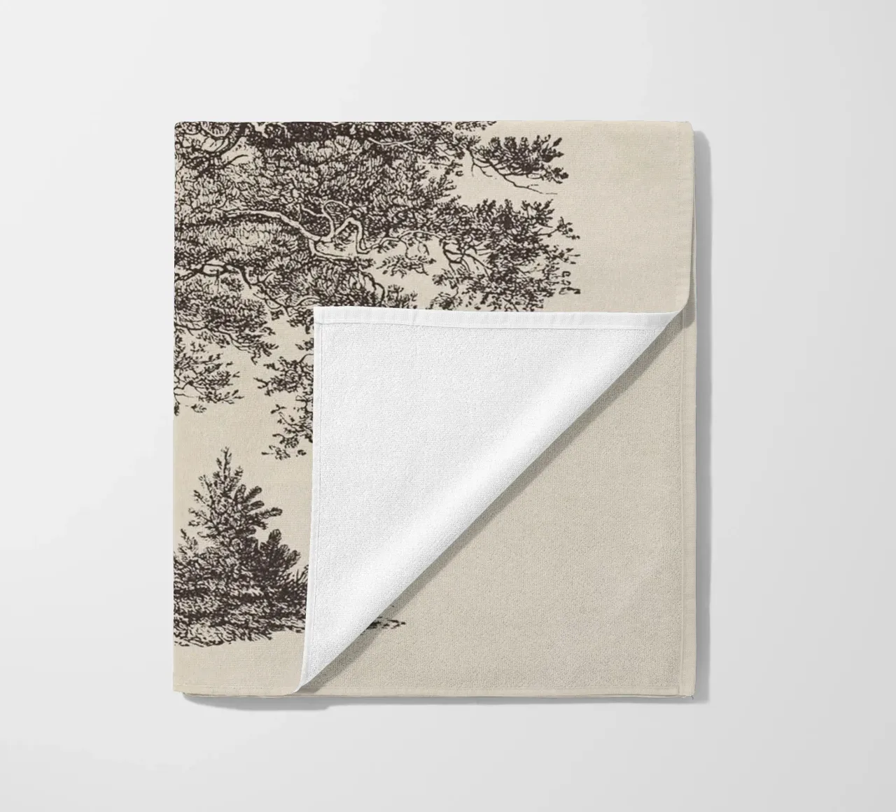 Tree Sketch - Scotch Pine toalla de playa de apoloprints