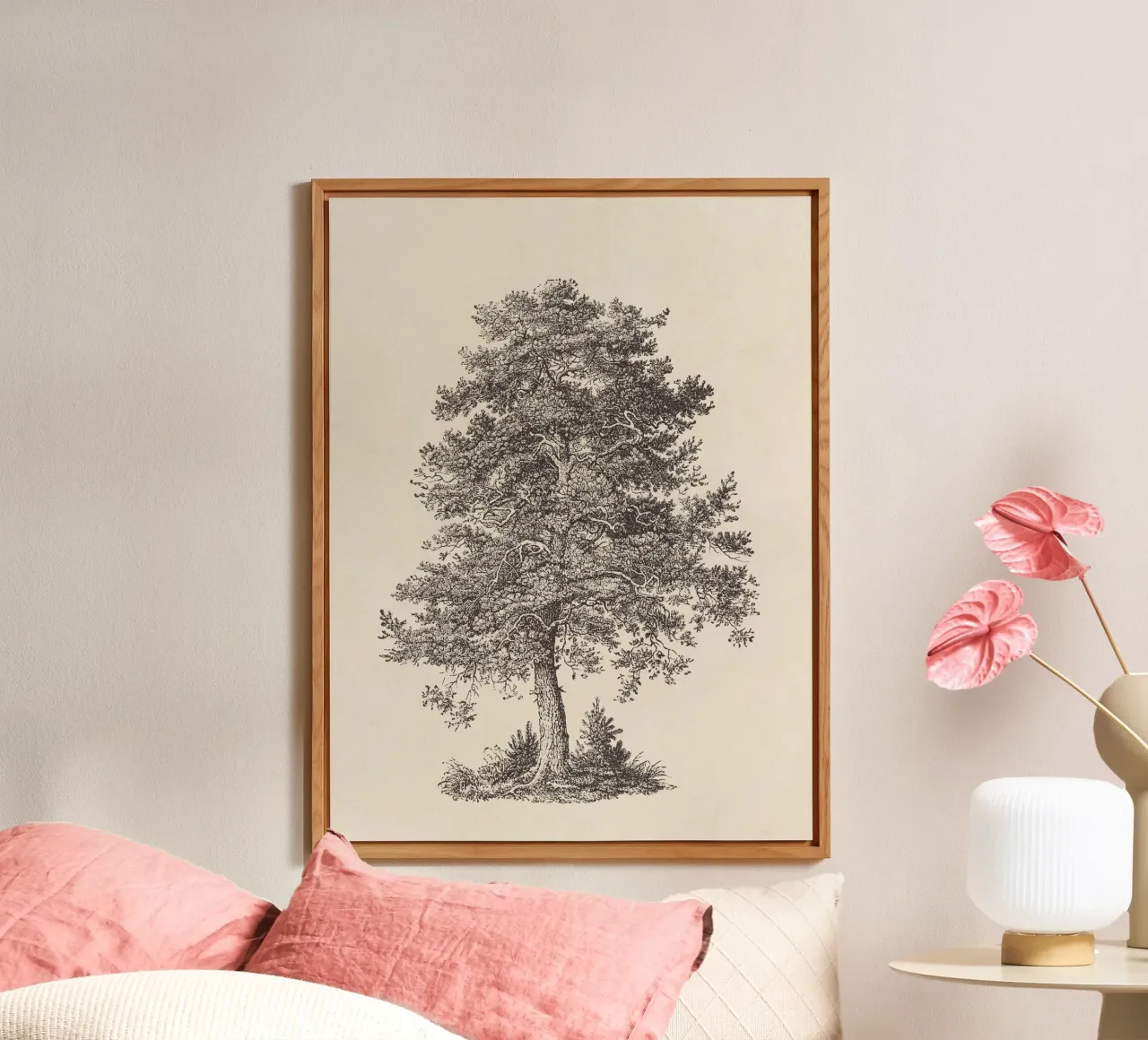 Tree Sketch - Scotch Pine pannello forex da apoloprints