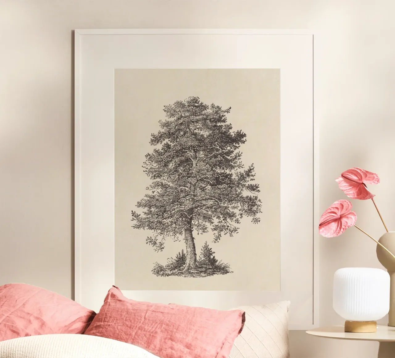 Tree Sketch - Scotch Pine carta hahnemühle da apoloprints