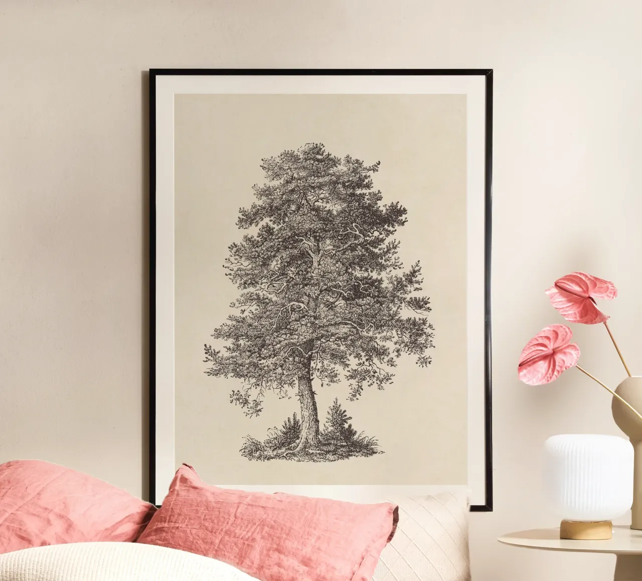 Tree Sketch - Scotch Pine carta hahnemühle da apoloprints