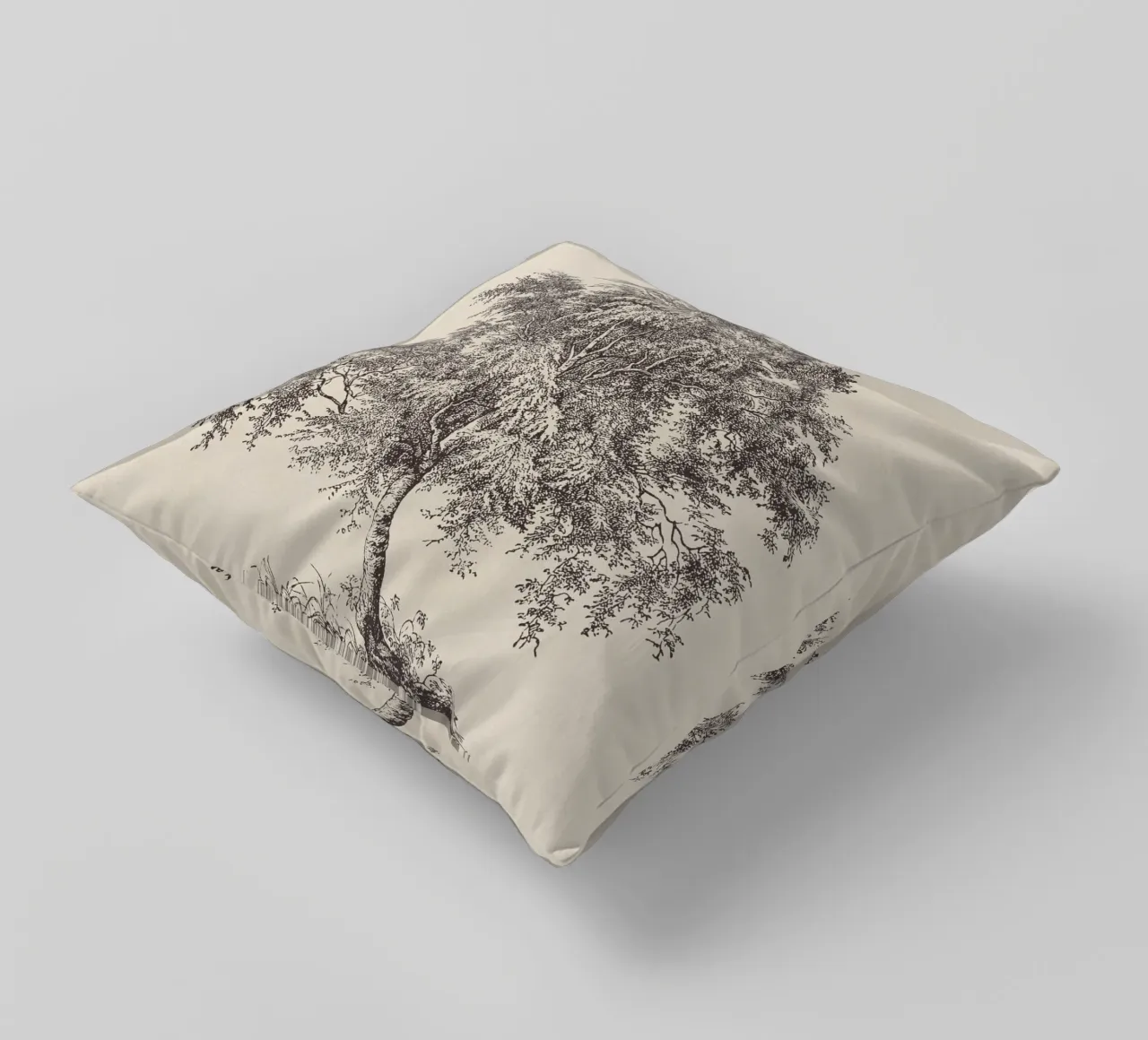 Tree Sketch - Silver Birch cuscino da apoloprints
