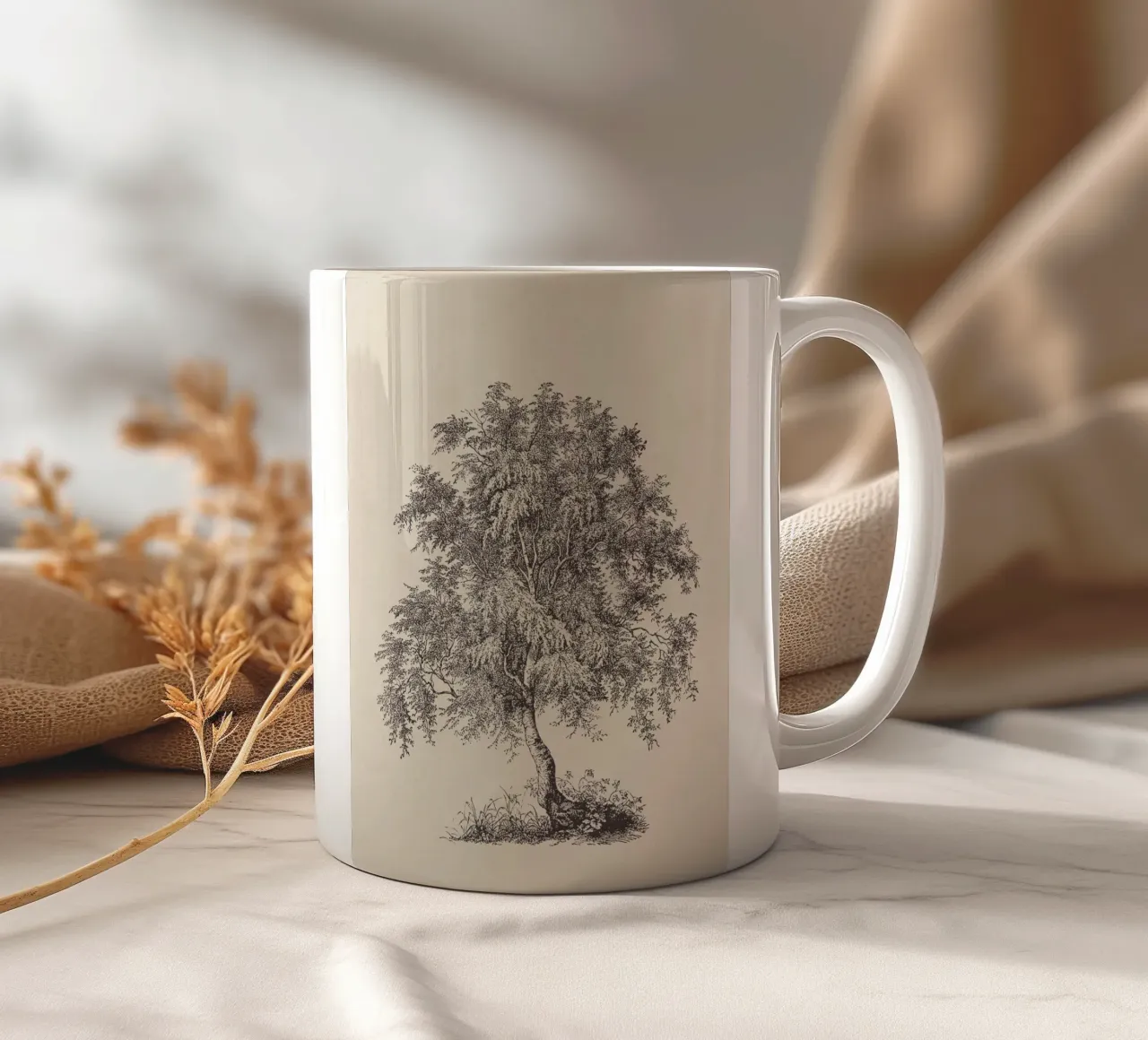 Tree Sketch - Silver Birch tazza in ceramica da apoloprints
