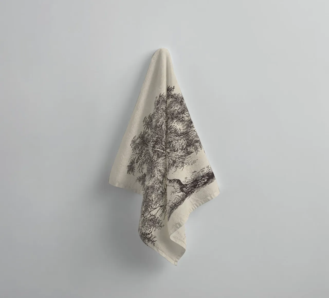 Tree Sketch - Silver Birch asciugamano da bagno da apoloprints