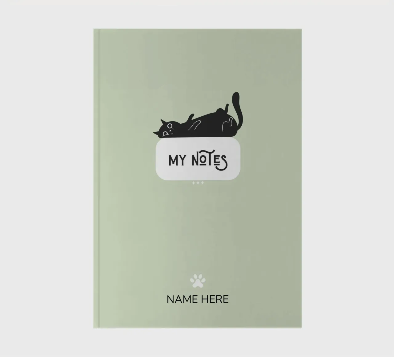 Notes - Chat noir - Carnet de notes personnalisé carnet de notes de Peaches Art Prints