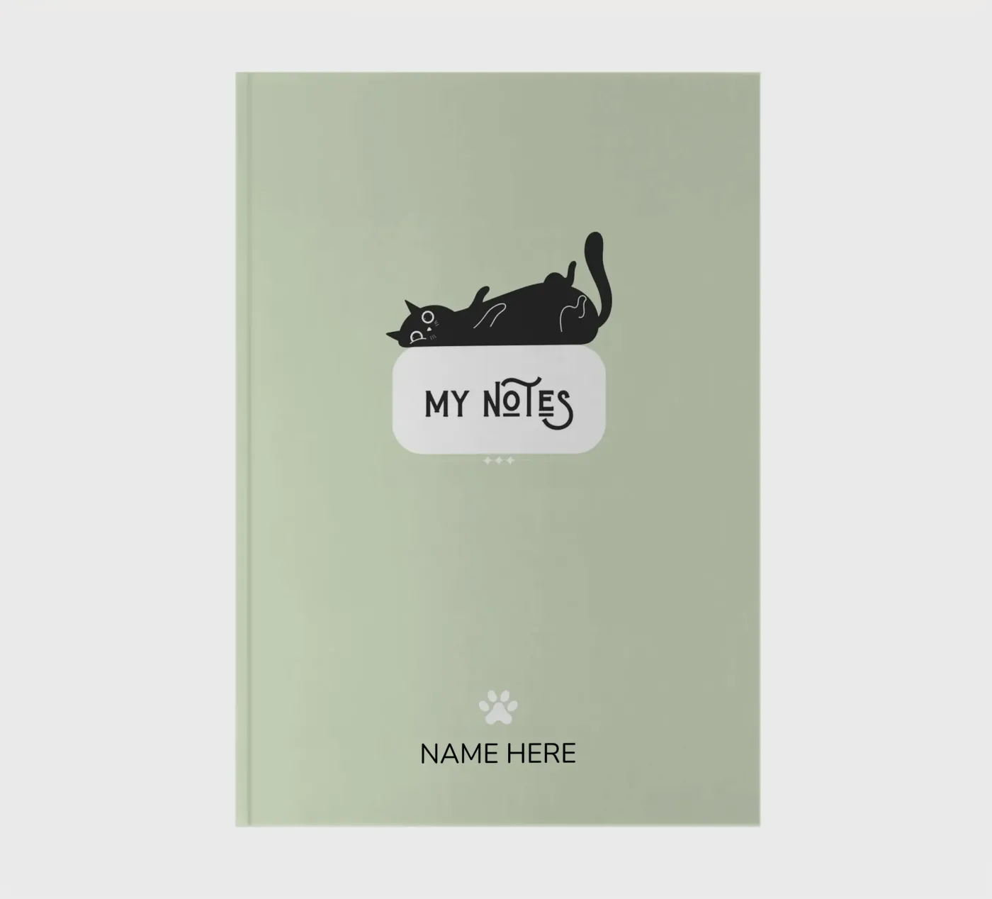 Notities - Zwarte Kat - Persoonlijk notitieboek notitieboek van Peaches Art Prints