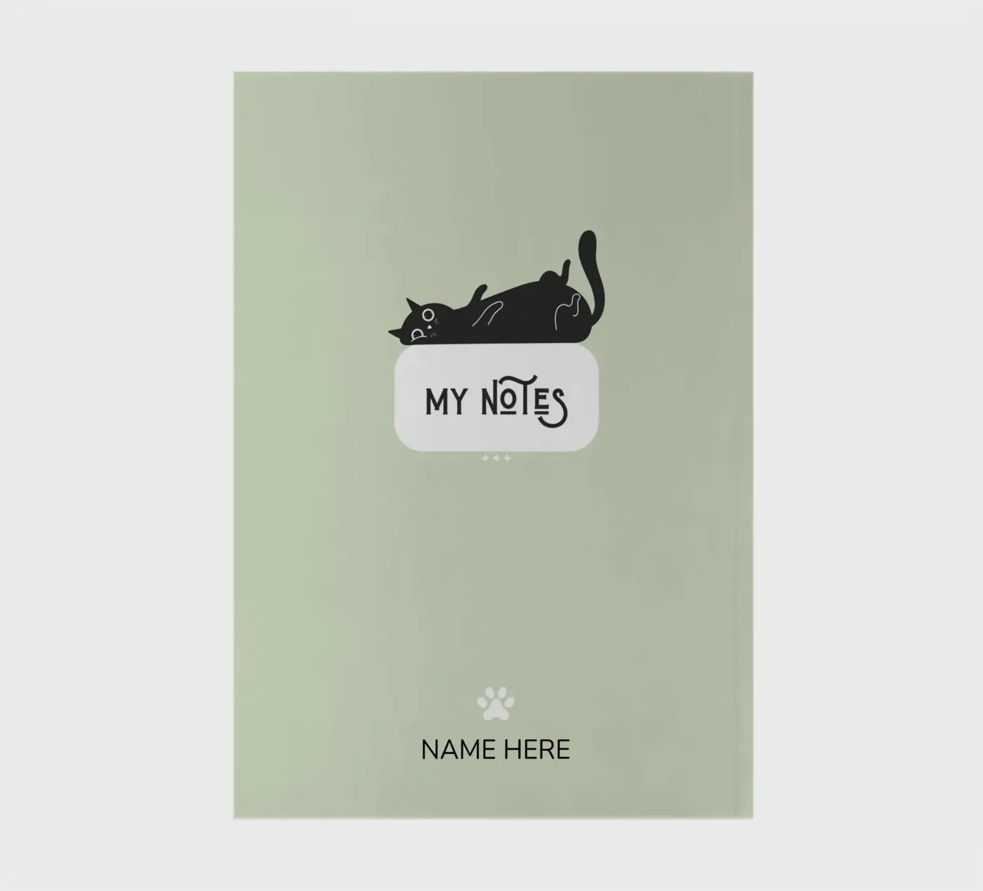 Notities - Zwarte Kat - Persoonlijk notitieboek notitieboek van Peaches Art Prints