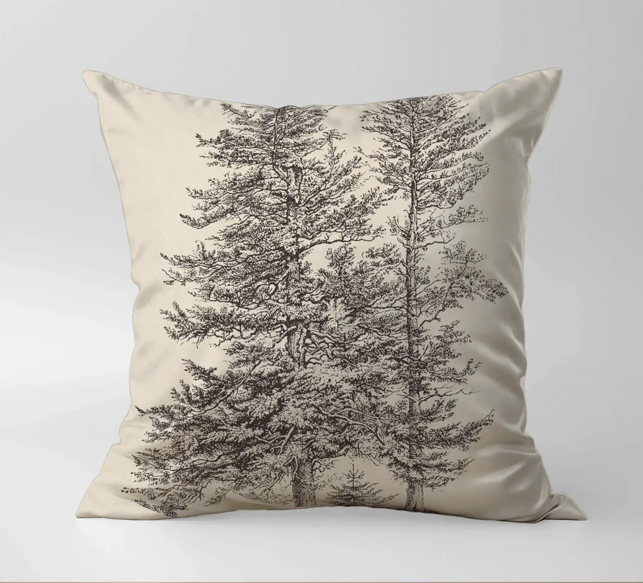 Tree Sketch - Silver Fir cuscino da apoloprints