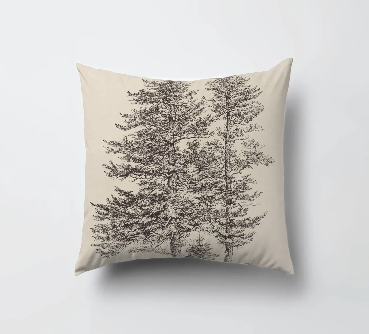 Tree Sketch - Silver Fir cuscino da apoloprints