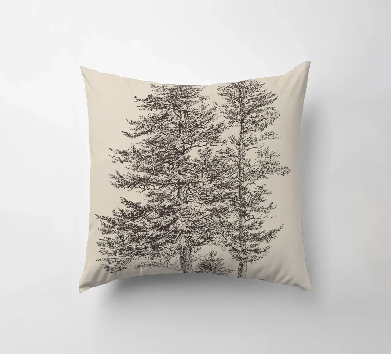 Tree Sketch - Silver Fir cuscino da apoloprints