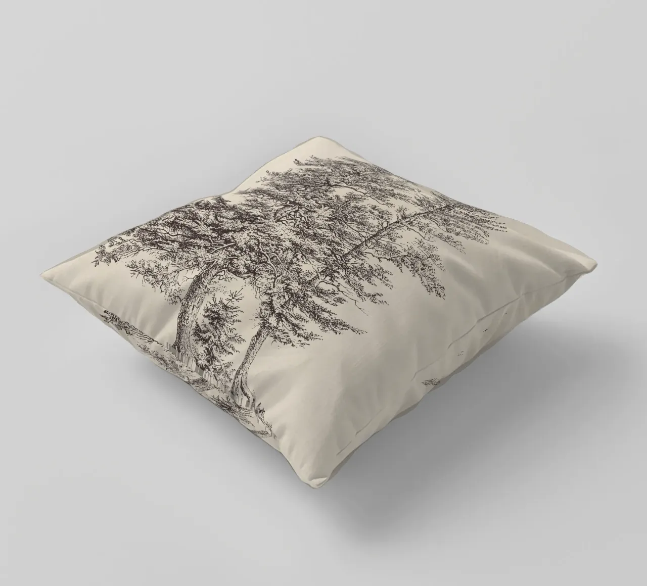 Tree Sketch - Silver Fir cuscino da apoloprints