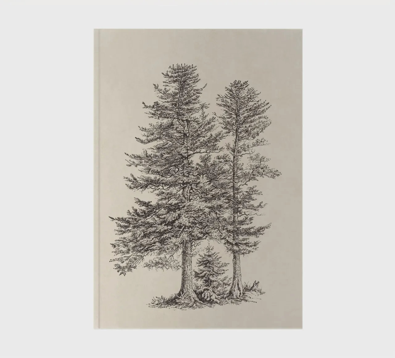 Tree Sketch - Silver Fir notebook by apoloprints