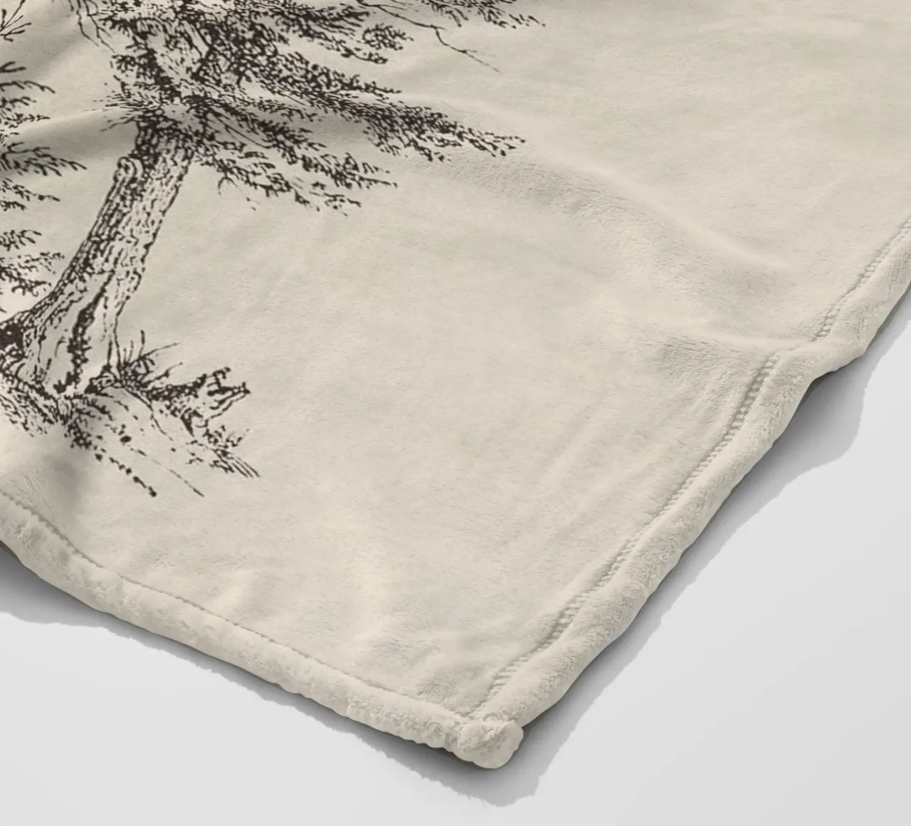 Tree Sketch - Silver Fir coperta in pile da apoloprints