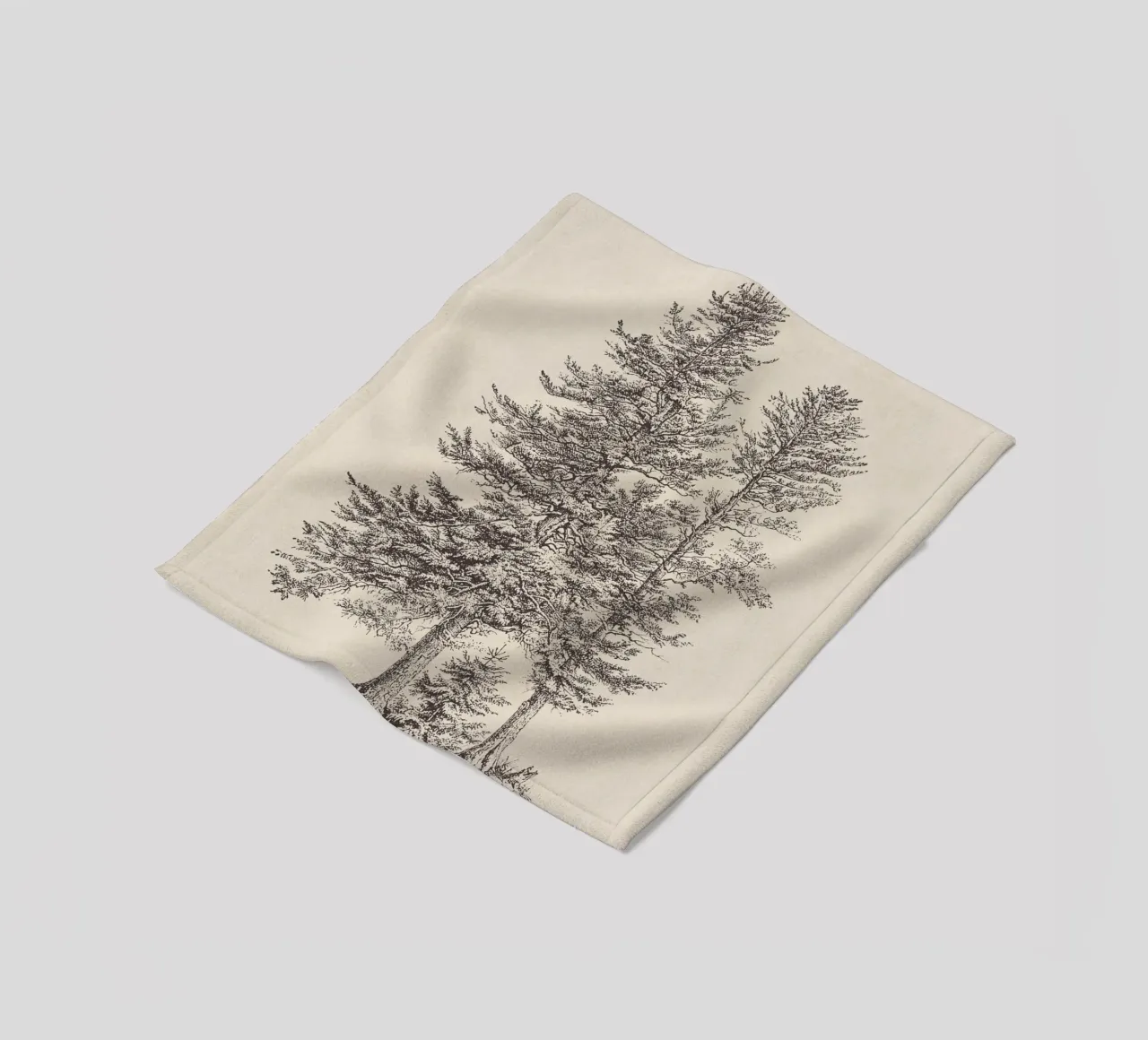 Tree Sketch - Silver Fir coperta in pile da apoloprints
