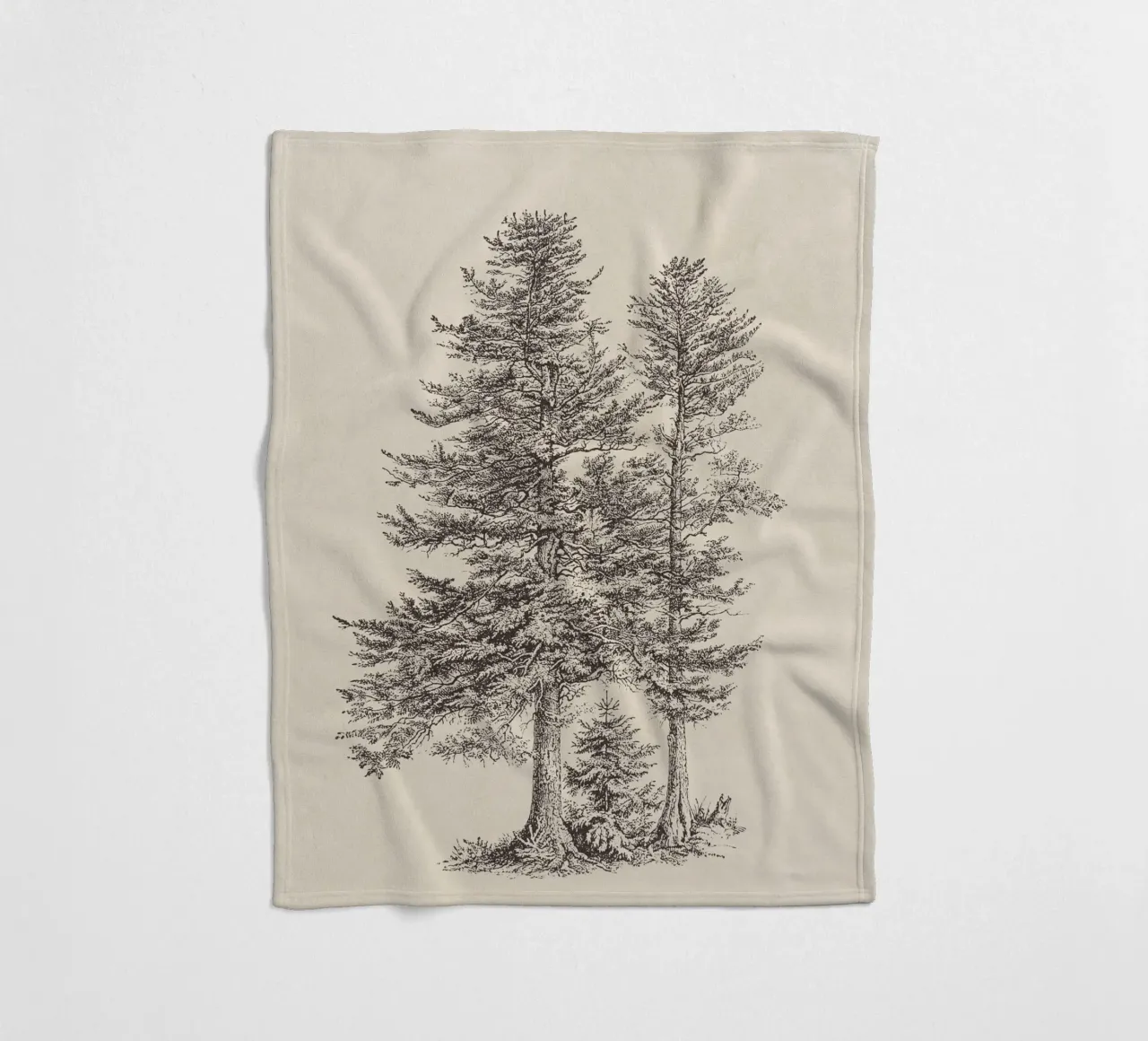 Tree Sketch - Silver Fir coperta in pile da apoloprints