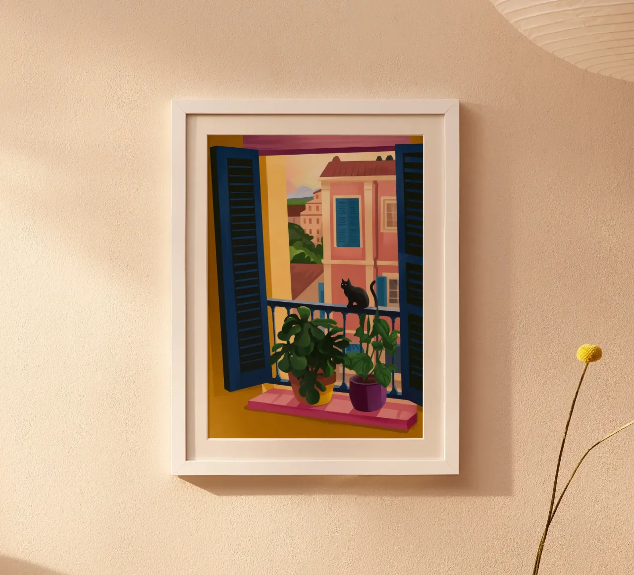 Riflessione silenziosa poster con telaio in plastica da Artie Shifa