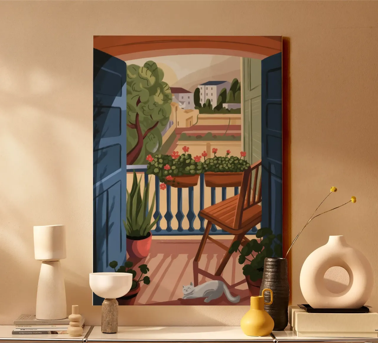 Rustig toevluchtsoord canvas met Baklijst van Artie Shifa