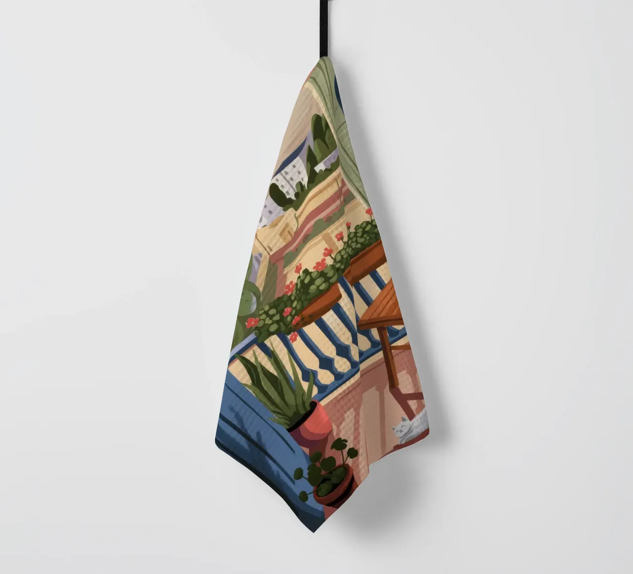 Quiet Retreat tea towel by Artie Shifa