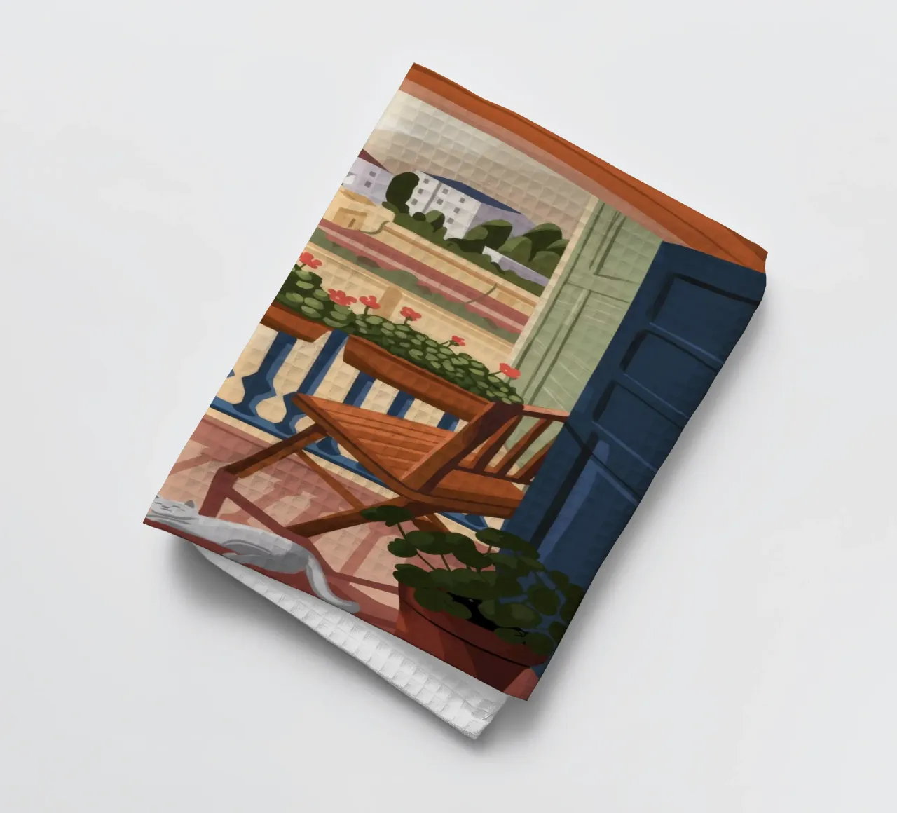 Quiet Retreat tea towel by Artie Shifa