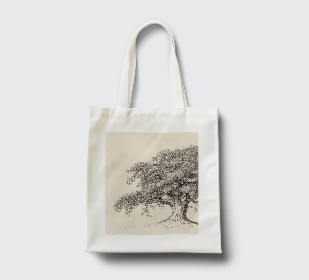 Tree Sketch - Spring Oak borsa in juta da apoloprints