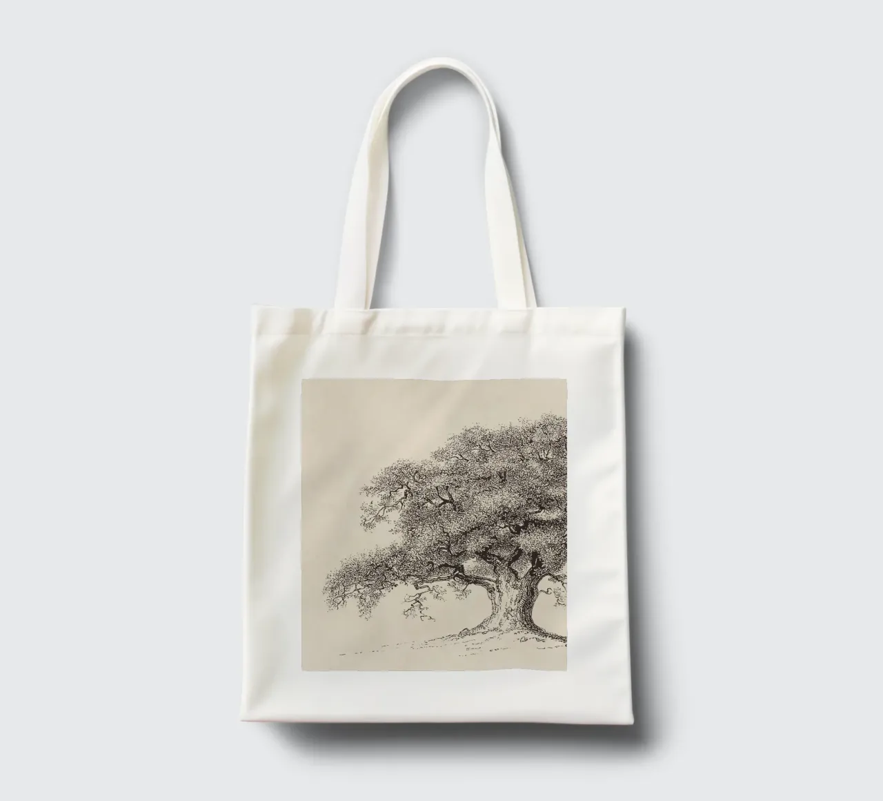 Tree Sketch - Spring Oak borsa in juta da apoloprints