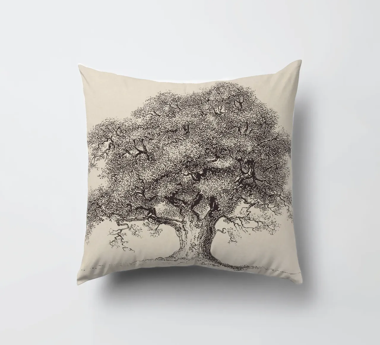 Tree Sketch - Spring Oak cuscino da apoloprints