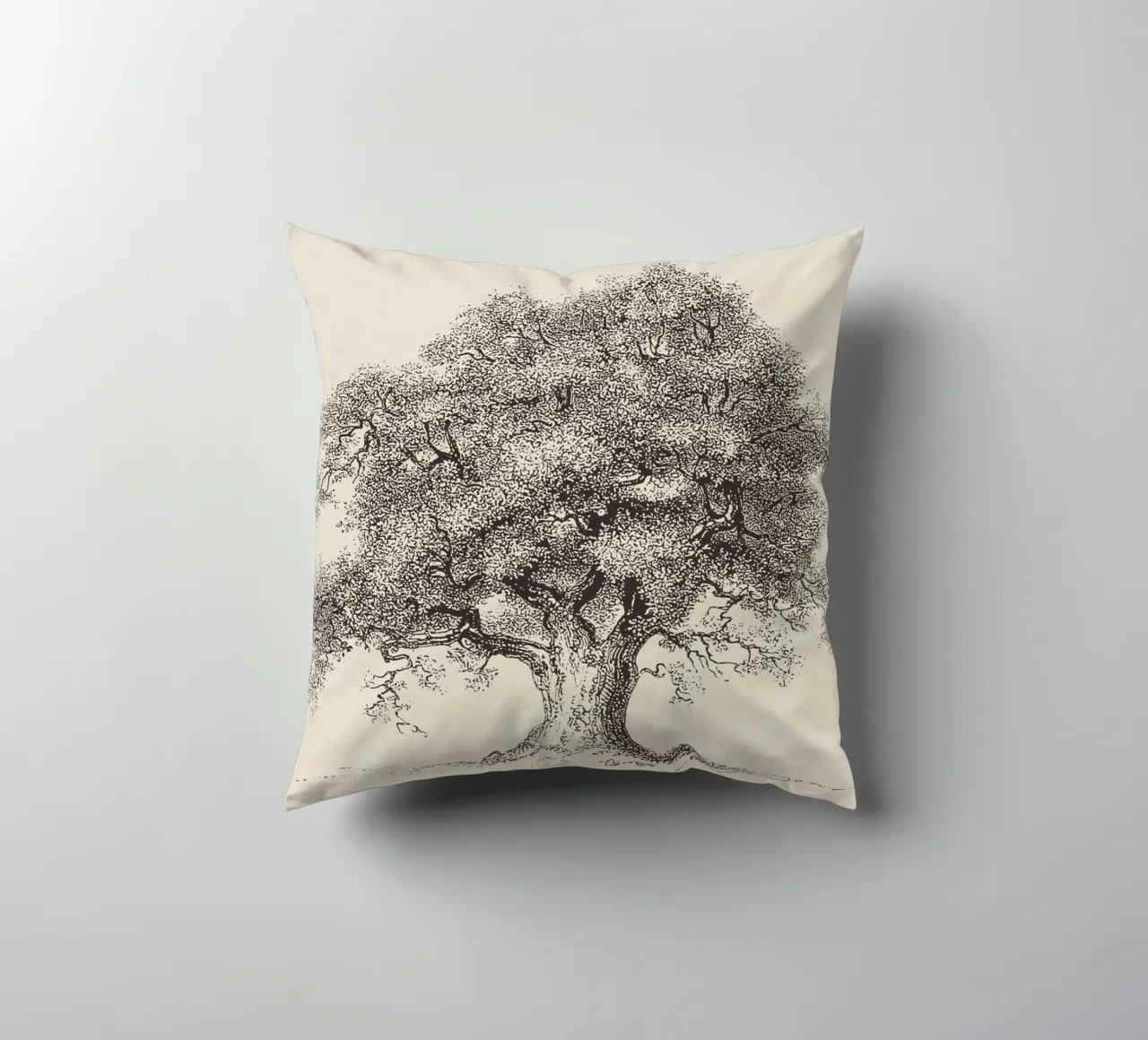 Tree Sketch - Spring Oak cuscino da apoloprints