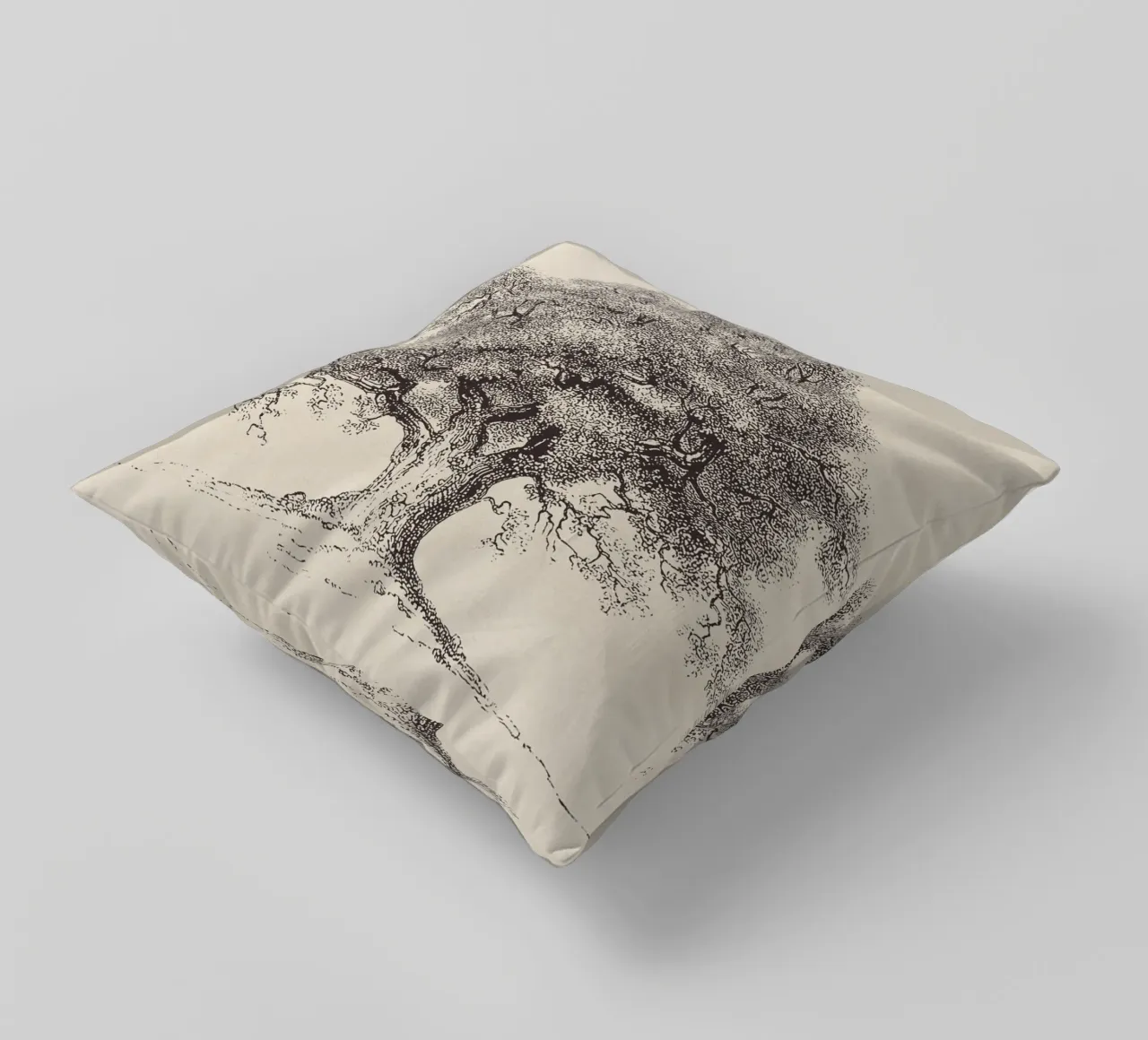 Tree Sketch - Spring Oak cuscino da apoloprints
